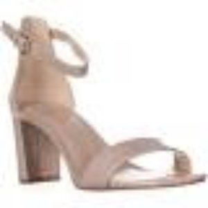 Nine West Pruce Ankle Strap Sandals, Natural, 9.5 US